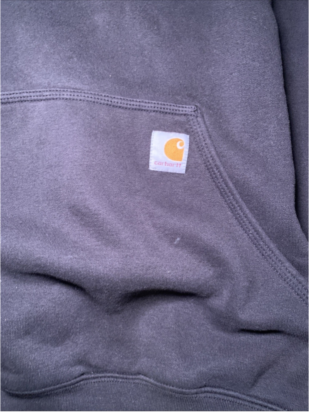 Carharrt US AGGREGATES Loose Fit Pullover Hoodie Black Size Small Workwear Pocke - Picture 2 of 15